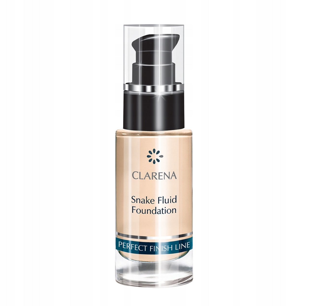 Clarena Snake Fluid Foundation Beige 30 ml – Løftende og mattende foundation med Syn-Ake peptider, inspirert av slangegift for anti-aging effekt. Perfekt for moden hud, gir høy dekkevne og en naturlig, jevn finish. Passer for fet, kombinert og normal hud.