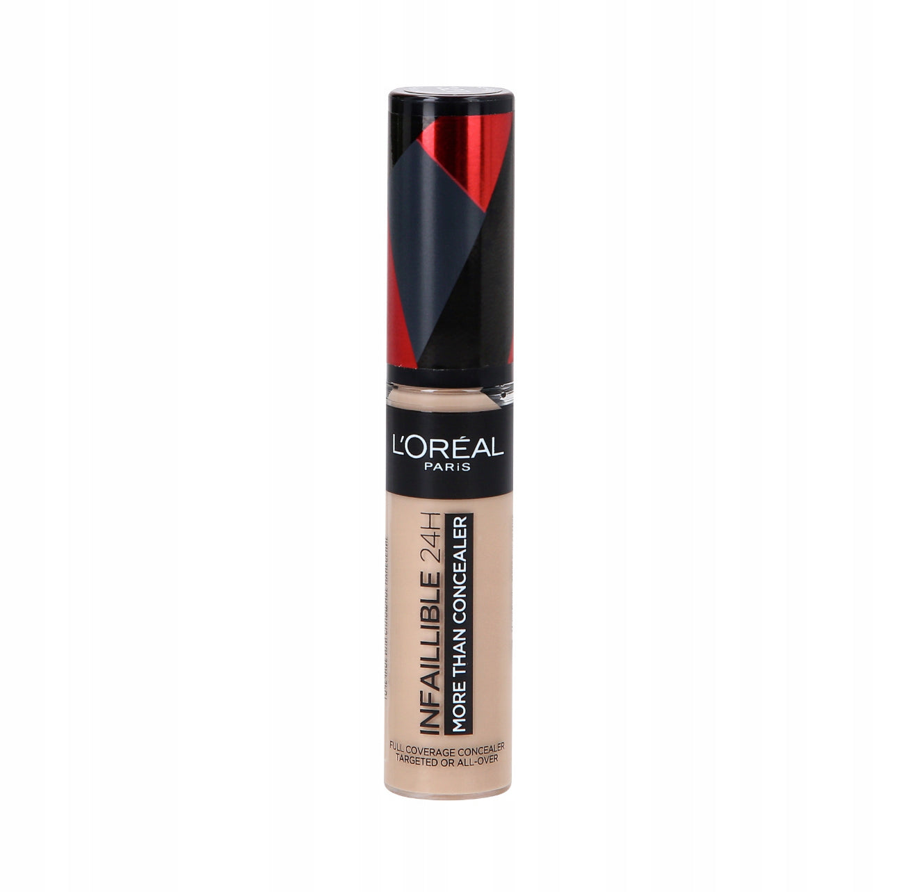 L’ORÉAL PARIS INFAILLIBLE 24H MORE THAN CONCEALER – 327 CASHMERE | 11ML
Høypigmentert, fulldekkende concealer i fargen Cashmere, perfekt for lys til medium hudtone. Langvarig 24-timers hold, jevn finish og lett, kremet konsistens. Stor XL-applikator for enkel påføring. Ideell for å dekke mørke ringer, ujevnheter og rødhet. Matte formula som ikke sprekker eller tørker ut huden.