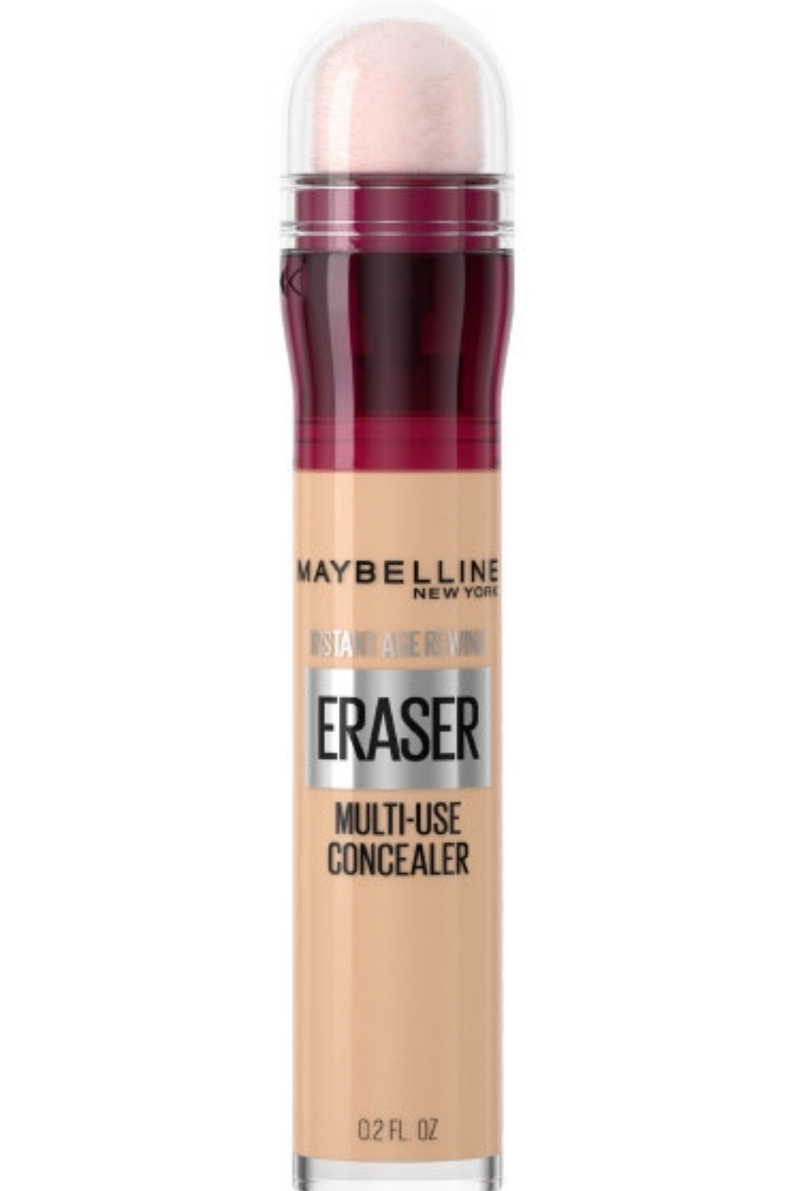 Maybelline Instant Anti-Age Eraser Concealer 01 Light – 6,8 ml | Høypigmentert concealer med innebygd applikator | Naturlig lys nyanse, perfekt for å skjule mørke ringer og ujevnheter | Fuktighetsgivende formel med Goji-bær og Haloxyl | Lettvektig og langvarig dekkevne | Perfekt for alle hudtyper.