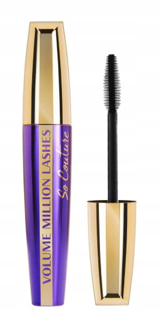 L’ORÉAL PARIS VOLUME MILLION LASHES SO COUTURE MASCARA – SVART, 9 ML | Høypigmentert svart mascara med silikonbørste for perfekt separerte, fyldige og lange vipper. Inneholder pleiende oljer for ekstra næring. Smudgeproof og langvarig formel.