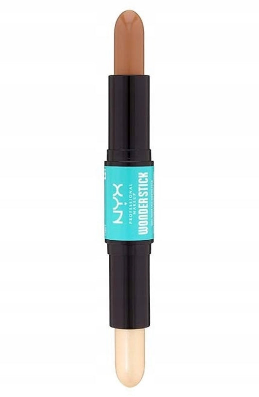 NYX Professional Makeup Wonder Stick 02 Universal Light – dobbeltsidig konturstick med kremet highlighter og bronzer. Perfekt for lys hudtone, enkel å blende. Størrelse: 2x4g.