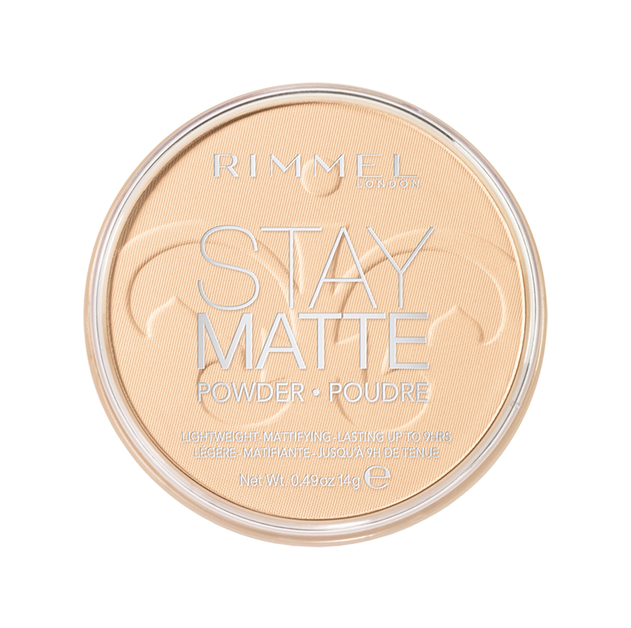 Rimmel Stay Matte Pudder 001 Transparent – mattende kompakt pudder med naturlige mineraler. Gir langvarig matt finish, reduserer synlige porer og kontrollerer olje. Lettvektig formel, passer for alle hudtyper. Størrelse: 14g.