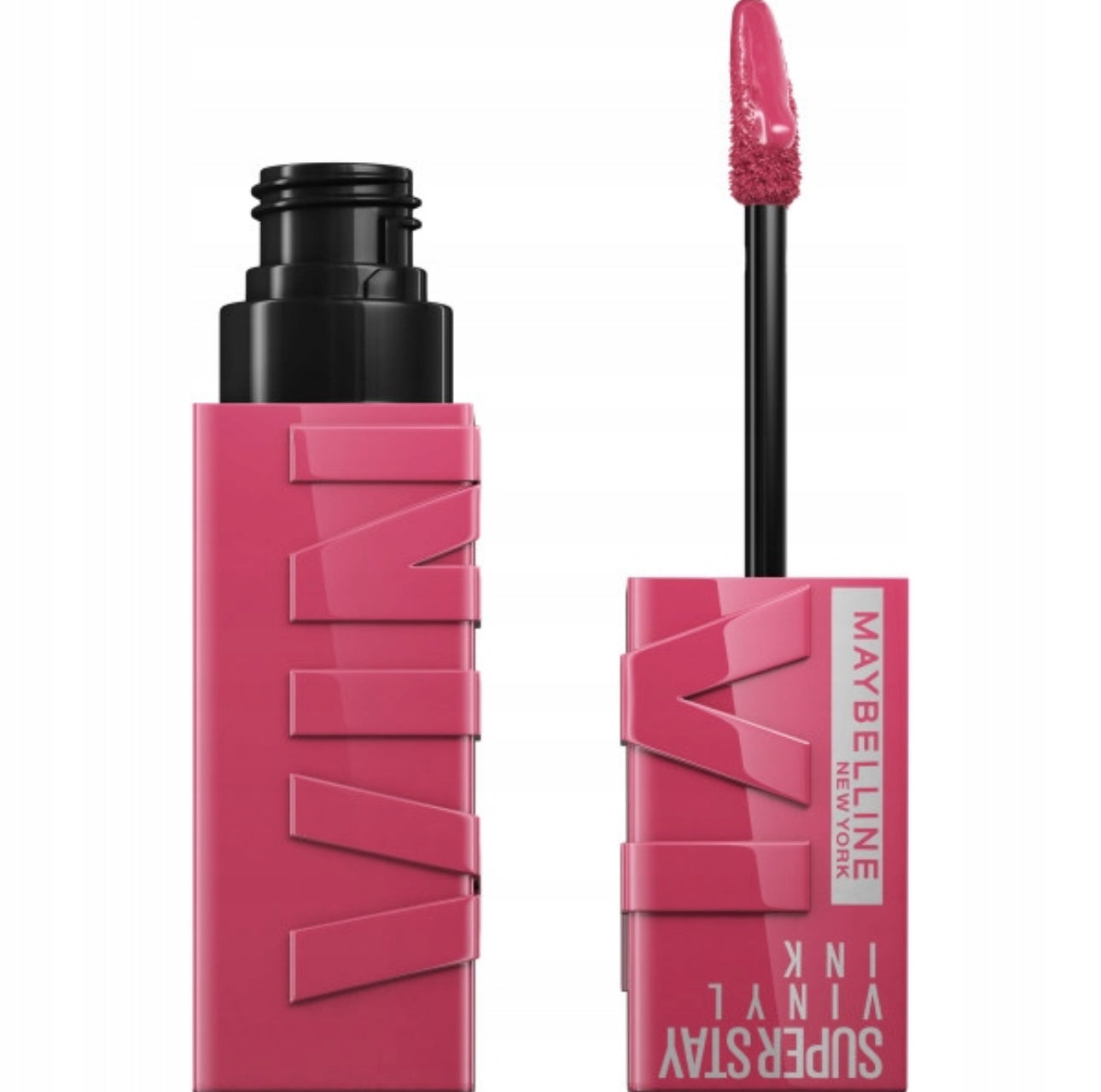 Maybelline Super Stay Vinyl Ink 20 Coy – Flytende leppestift, 4,2 ml, rosa nyanse. Langvarig formel med høy glans og intens farge. Beriket med vitamin E og aloe vera for fuktighet og komfort. Smitter ikke av og holder opptil 16 timer. Perfekt for en glansfull og feilfri look hele dagen!