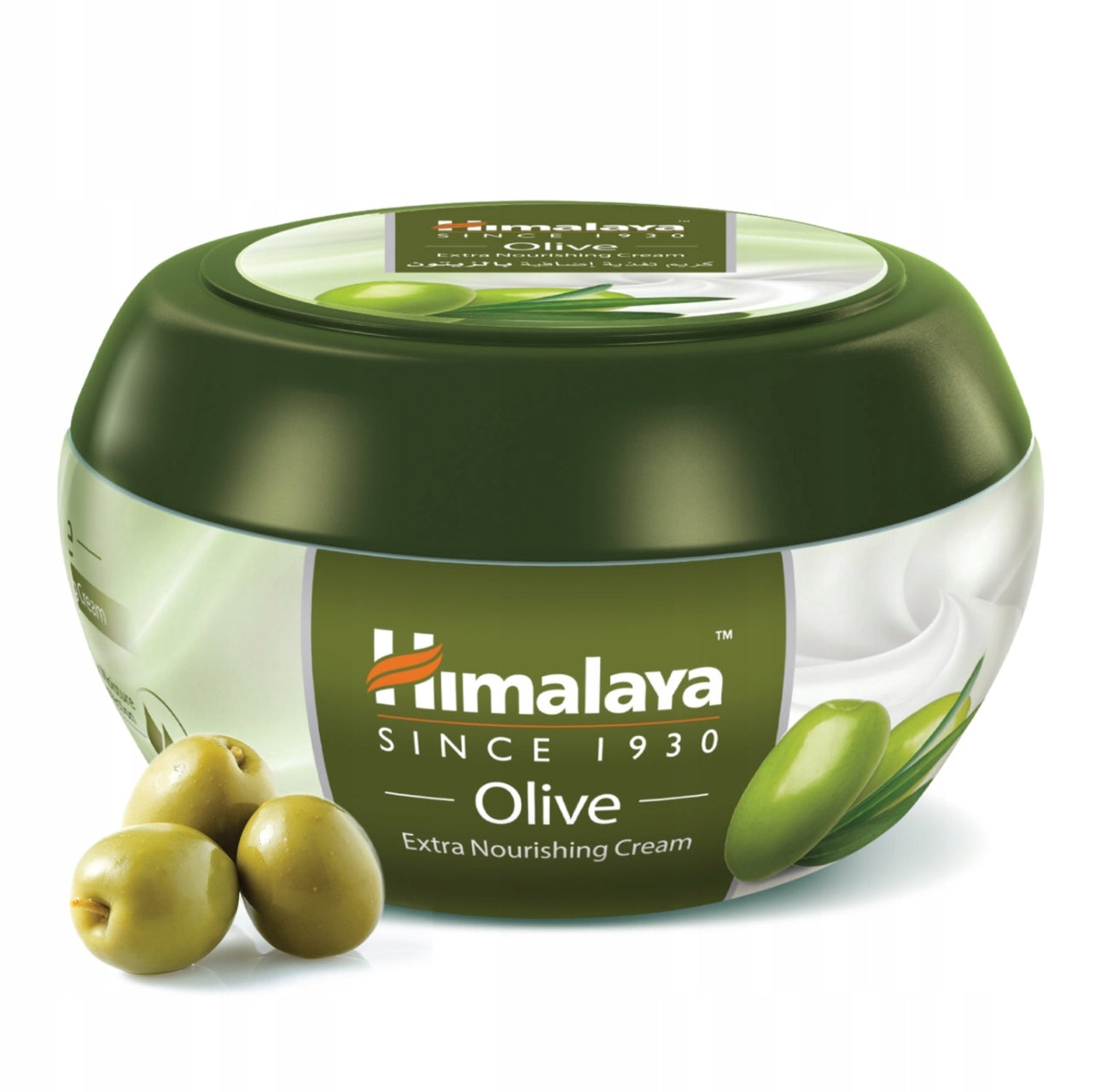 Himalaya Olive Extra Nourishing Cream 150 ml – næringsrik ansikts- og kroppskrem med olivenolje, mandelolje og plantebaserte ceramider. Dyp fuktighet for tørr og sensitiv hud. Dermatologisk testet.