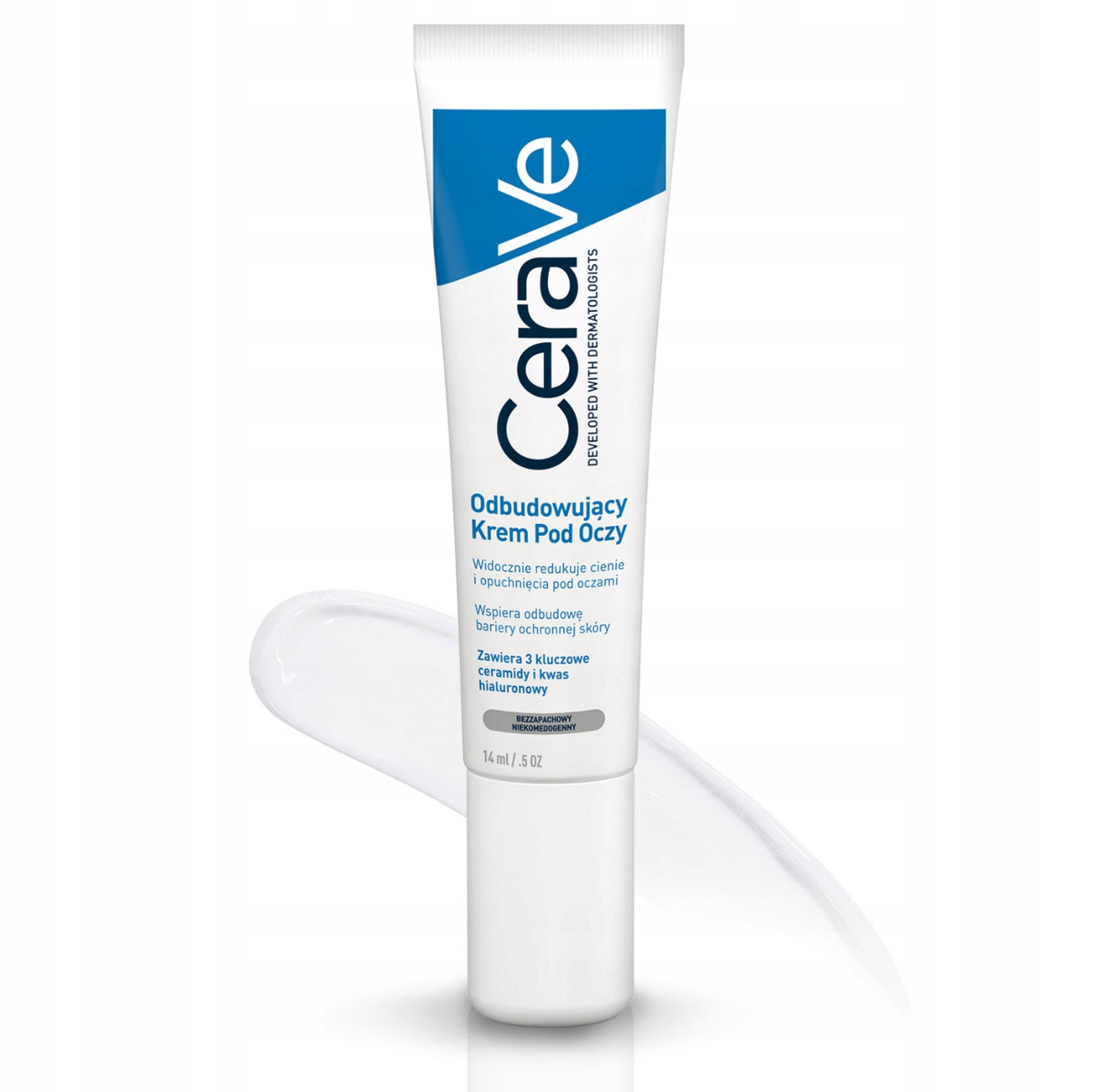 CeraVe Øyekrem 14 ml – Fuktighetsgivende øyekrem med ceramider og hyaluronsyre, reduserer mørke ringer og hevelser. Perfekt for sensitiv hud. Duftfri og dermatologisk testet.