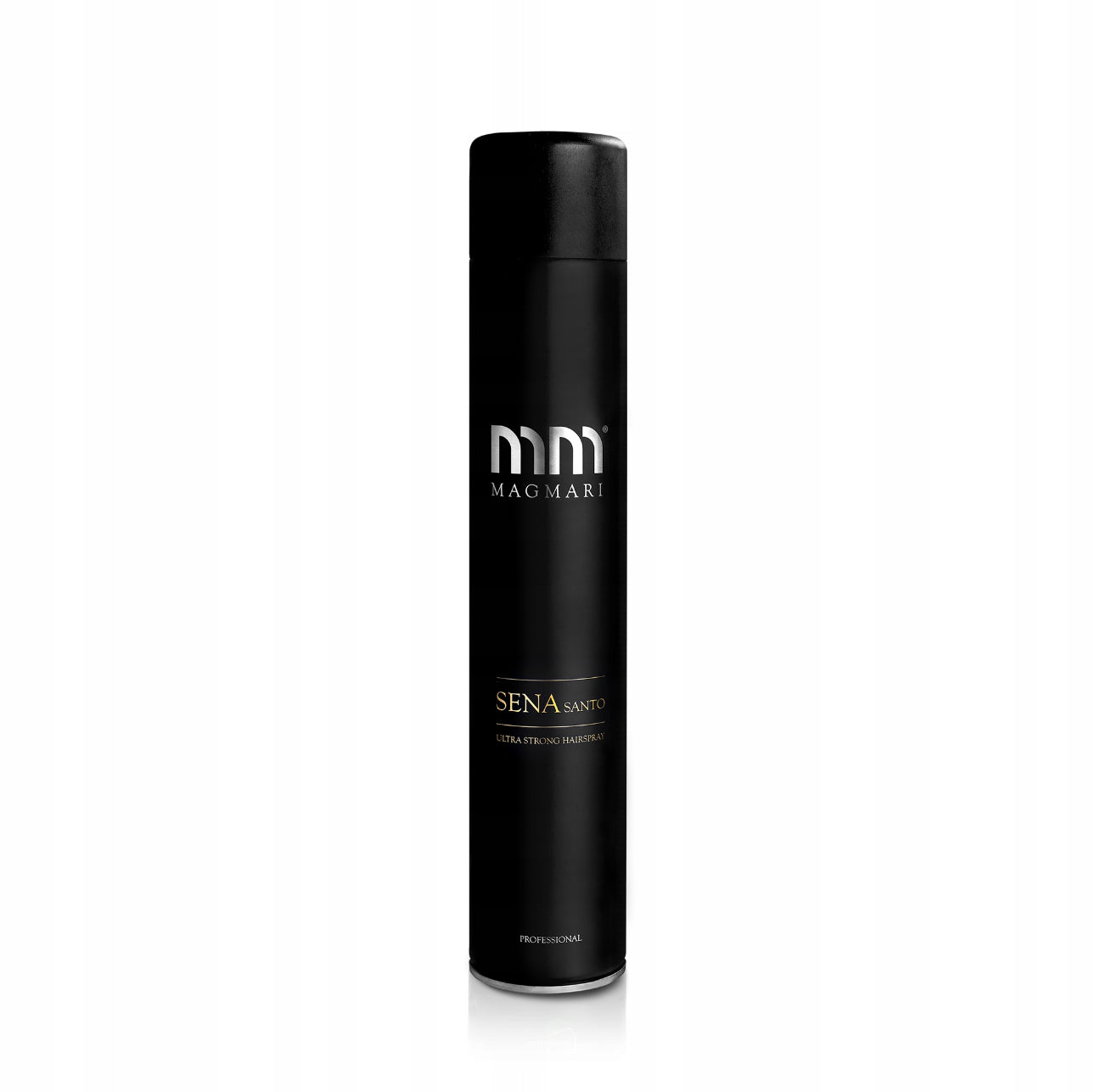 MAGMARI Sena Santo Ultra Strong Hairspray 750 ml – Profesjonell hårspray i sort design, gir ekstra sterkt hold uten å tynge håret. Langvarig hold, UV-beskyttelse, og antistatisk effekt for alle hårtyper. Perfekt for styling med volum og fleksibilitet.